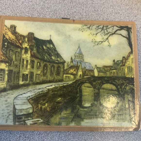 4 / 20$ SALEPair of Antique British Empire Made Decoupage wooden plaques (1930s) - Picture 3 of 4